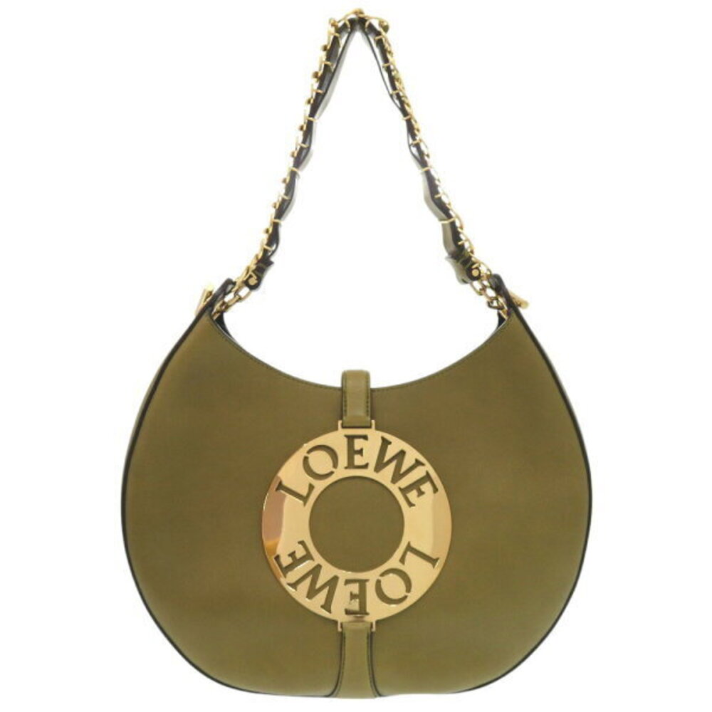 Loewe Joyce leather khaki Green one shoulder bag